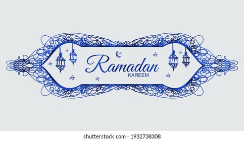 Grußkarte für Ramadan Kareem . Vektorgrafik