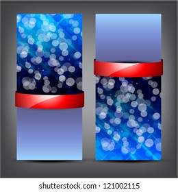 Greeting card with red bow and copy space.