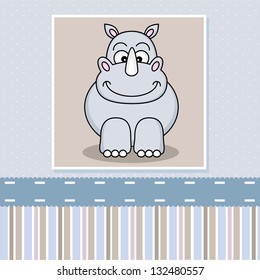 Greeting Card. rhino