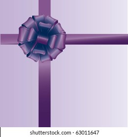 Greeting card with a ribbon