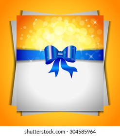 Greeting card with ribbons