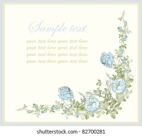 Greeting card with rose.