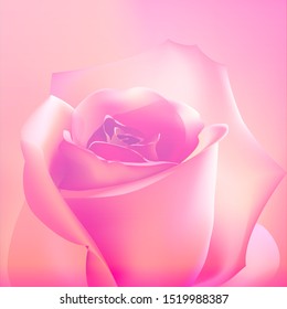 Greeting card with rose. Template. Background
