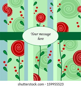 Greeting card with roses