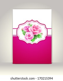 Greeting card with roses