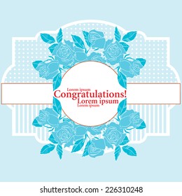 Greeting card with roses