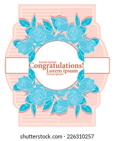 Greeting card with roses