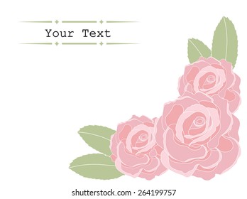 greeting card with roses