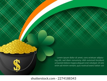 Greeting card of Saint Patrick's Day in vector and illustration design.