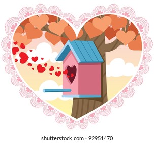 Greeting card for Saint Valentine's Day. 
