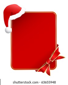 greeting card with santa hat