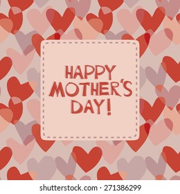 Greeting Card with Seamless Pattern, eps 8