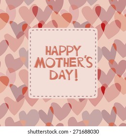 Greeting Card with Seamless Pattern, eps 8