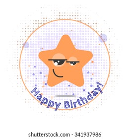 Greeting card with a smiling starfish.