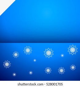 greeting card with snowflake / abstract vector illustration design element