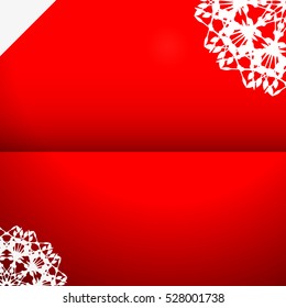 greeting card with snowflake / abstract vector illustration design element