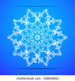 greeting card with snowflake / abstract vector illustration design element