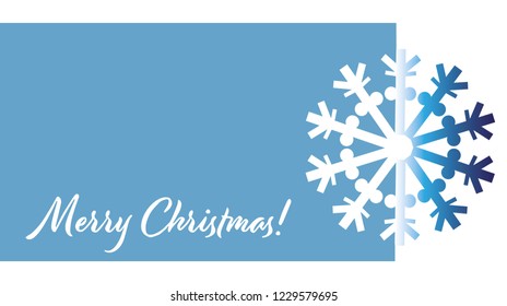 Greeting Card with a Snowflake. Vector Illustration.
