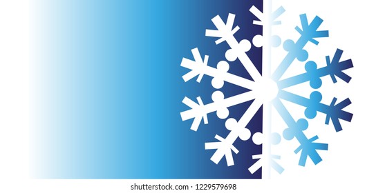 Greeting Card with a Snowflake. Vector Illustration.