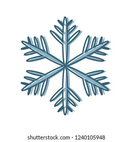 Greeting Card with a Snowflake. Vector Illustration.