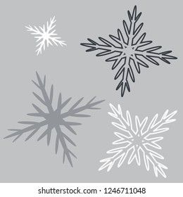 Greeting Card with a Snowflake. Vector Illustration.