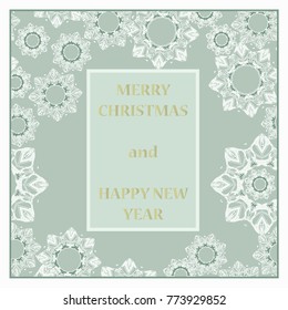 greeting card with snowflakes