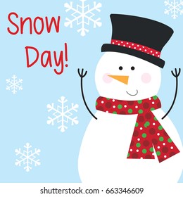 greeting card with snowman design