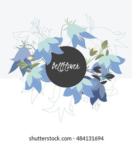 Greeting card Spring bell flower flower/Summer composition Beautiful Delicate collection