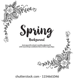 Greeting card for spring flower background vector illustration