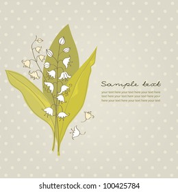 Greeting card with spring flowers