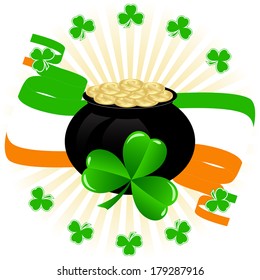 Greeting Card St. Patrick's Day with clover