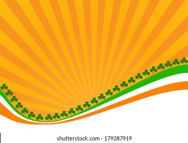 Greeting Card St. Patrick's Day with clover
