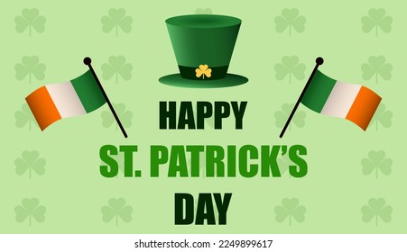 Greeting card for St. Patrick's Day celebration with leprechaun'