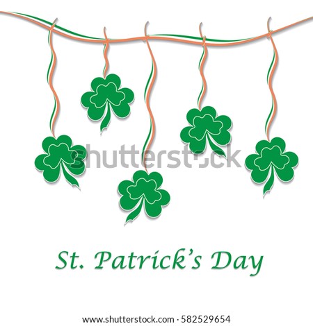 greeting card st patricks day clover stock vector royalty free