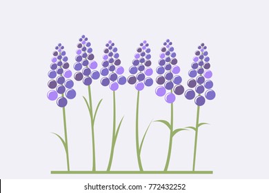 Greeting card with stylized lavender