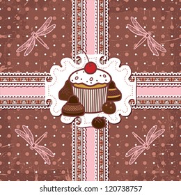 Greeting card with sweets