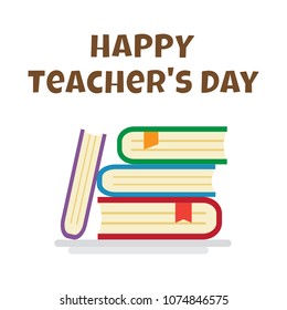 Greeting card for Teacher's day. Vector illustration