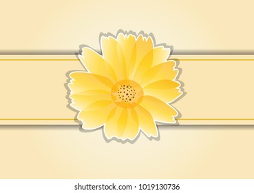 Greeting Card Template, Chrysanthemum 