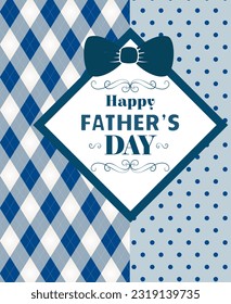 Greeting card Template Design Happy Father's Day Theme two Patterns