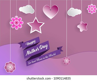 greeting card template design ramance style 