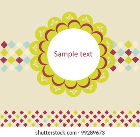 greeting card template design. vector illustration