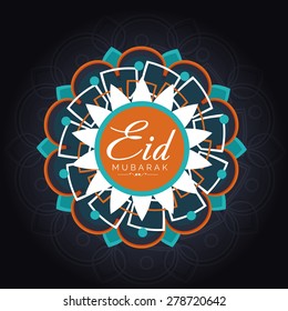 A greeting card template- 'Eid Mubarak'