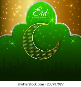 A greeting card template- 'Eid Mubarak'