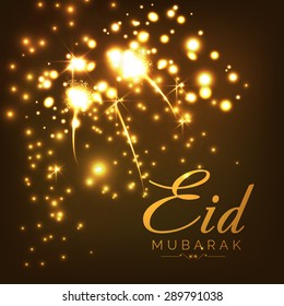 A greeting card template- 'Eid Mubarak'