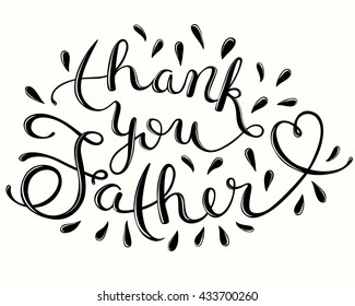 Greeting card template for Father Day with hand drawn lettering. Vector illustration.