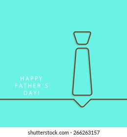 Greeting card template for Father's Day. Vector illustration