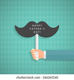 Greeting card template for Father's Day. Vector illustration