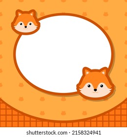 Greeting card template with Fox