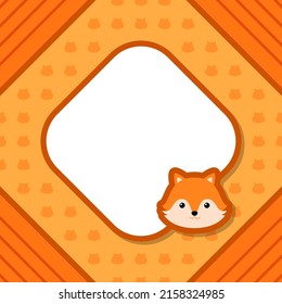 Greeting card template with Fox