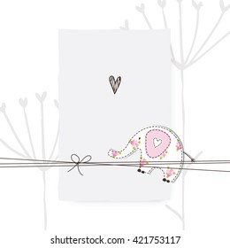 Greeting card - template - freehand drawing